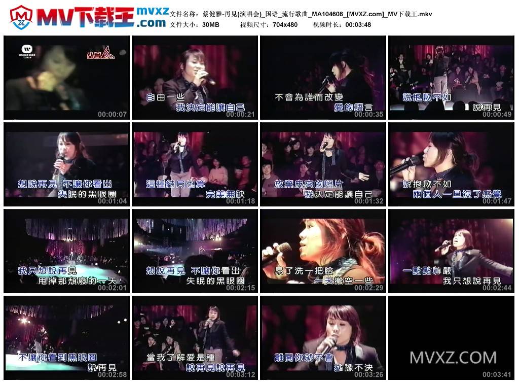 蔡健雅-再见(演唱会)_国语_流行歌曲_MA104608